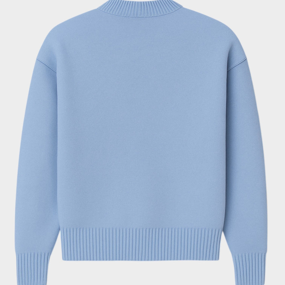 Women's Heart Embroidered Knit Sweater