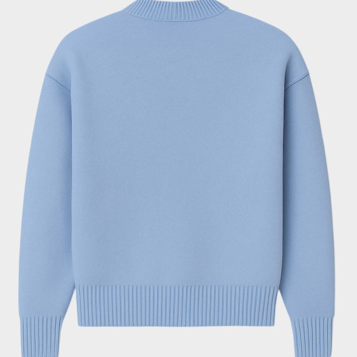 Women's Heart Embroidered Knit Sweater