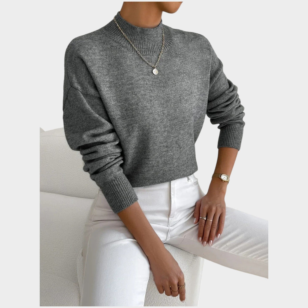 Women's Cozy Mock Neck Knit Sweater