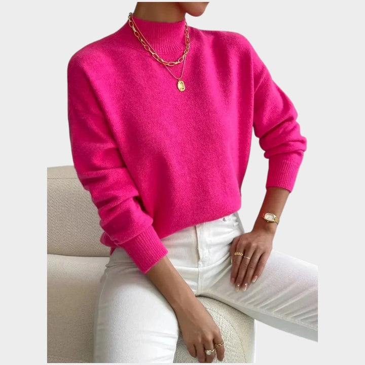 Women's Cozy Mock Neck Knit Sweater