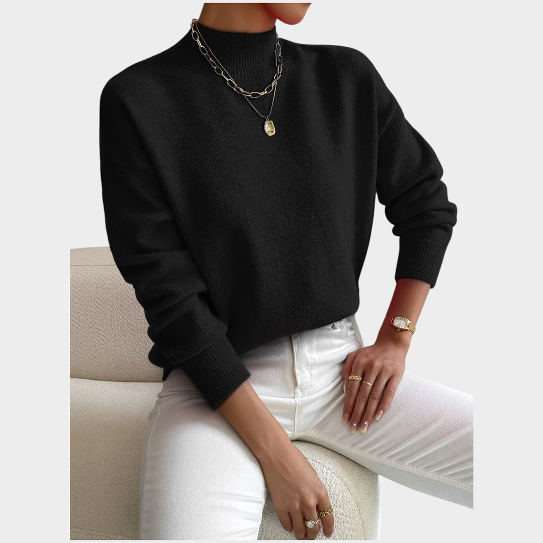 Women's Cozy Mock Neck Knit Sweater
