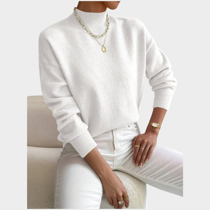 Women's Cozy Mock Neck Knit Sweater
