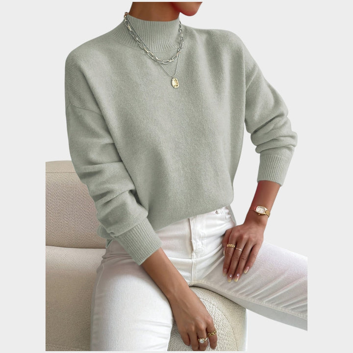 Women's Cozy Mock Neck Knit Sweater