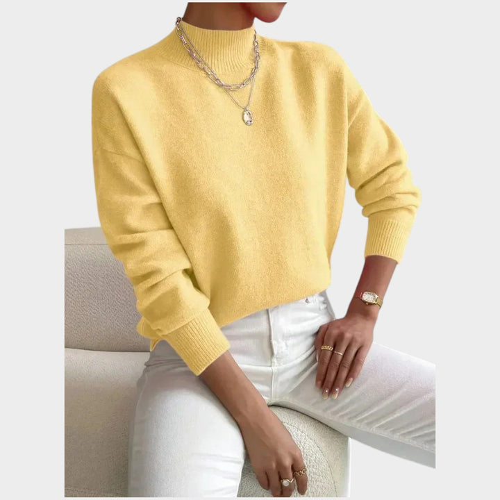 Women's Cozy Mock Neck Knit Sweater