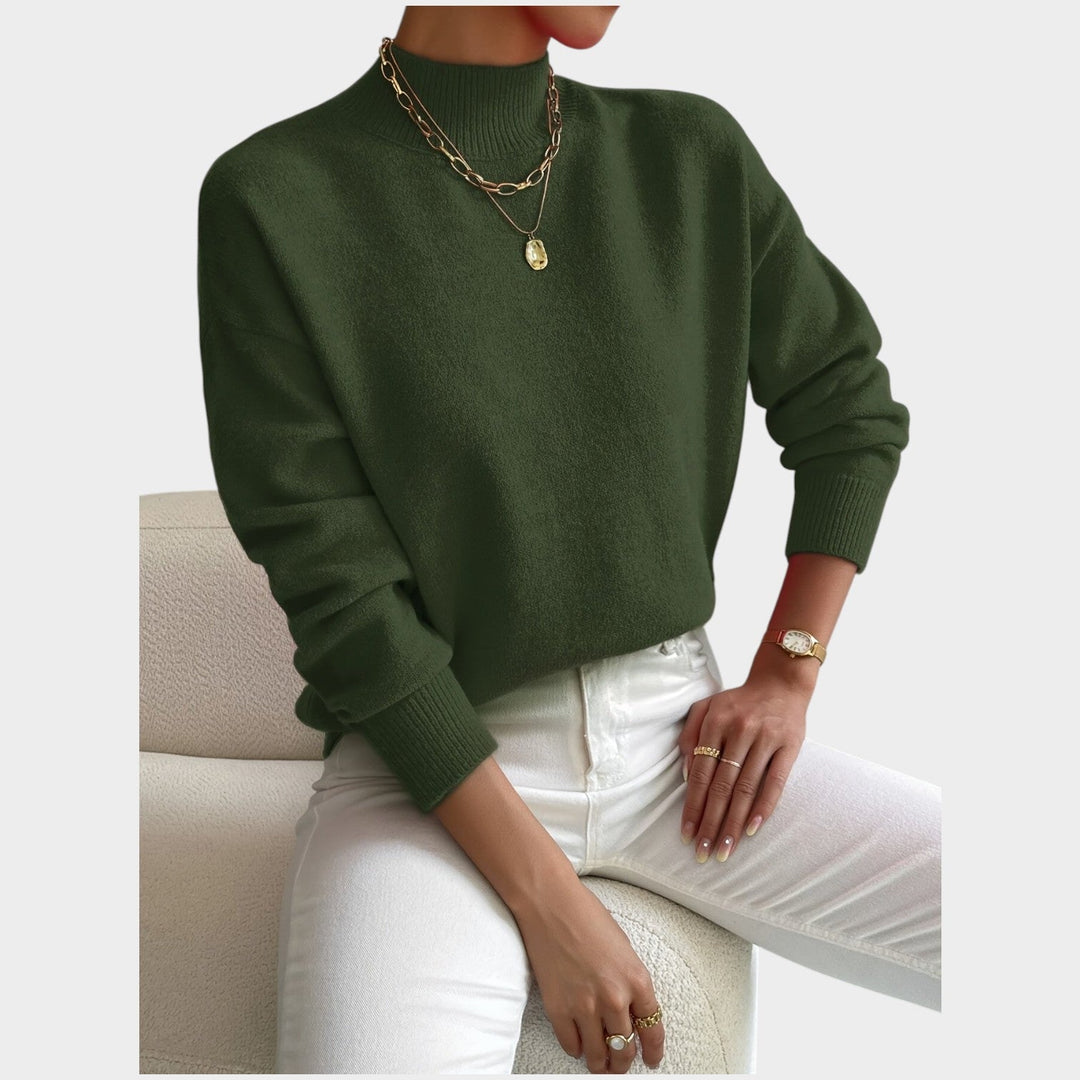 Women's Cozy Mock Neck Knit Sweater