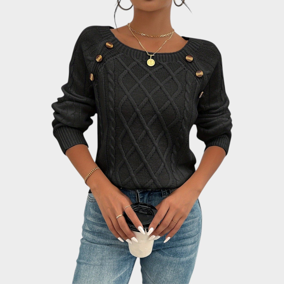 Classic Textured Cable Knit Sweater
