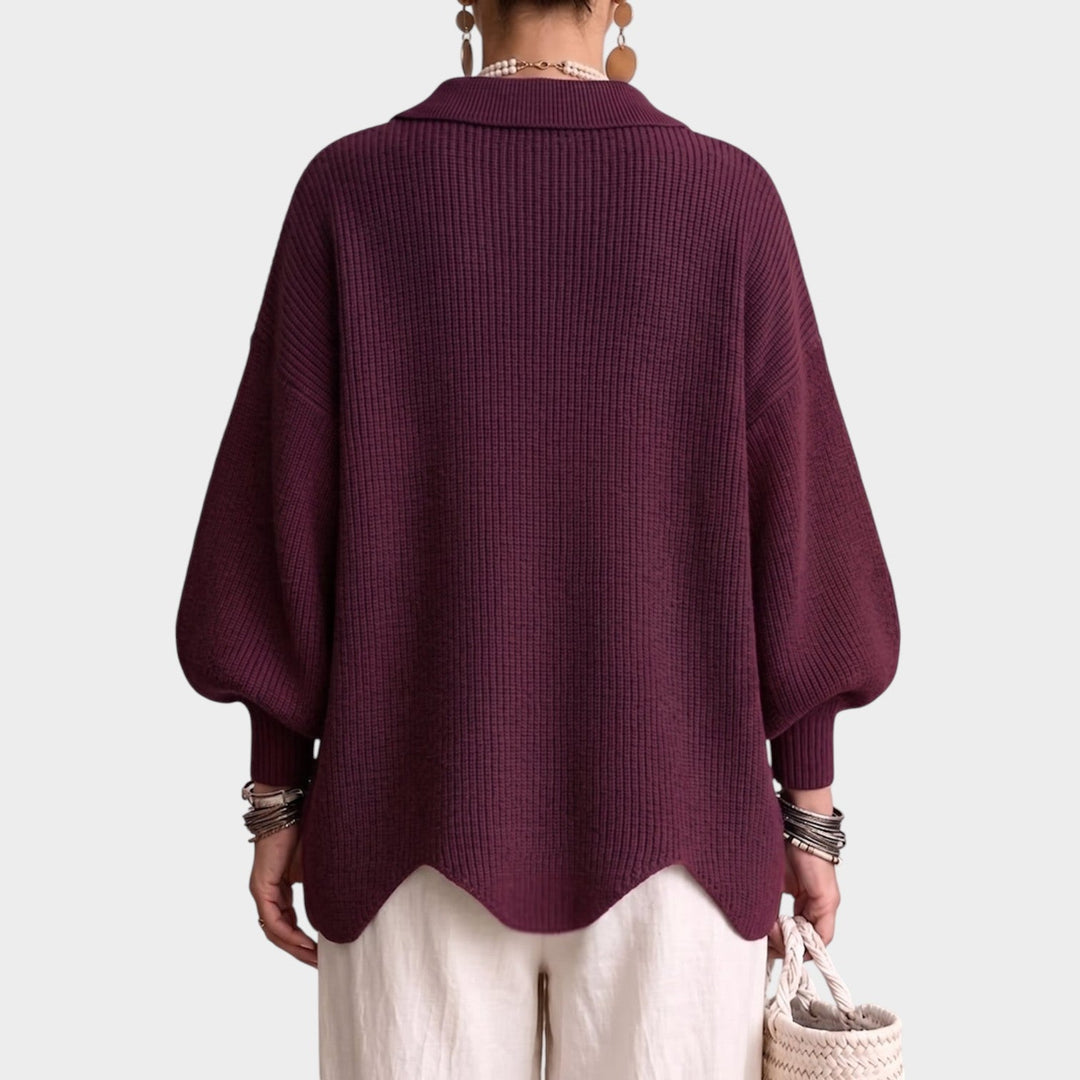 Women's Knit Cardigan Gold Button Oversized