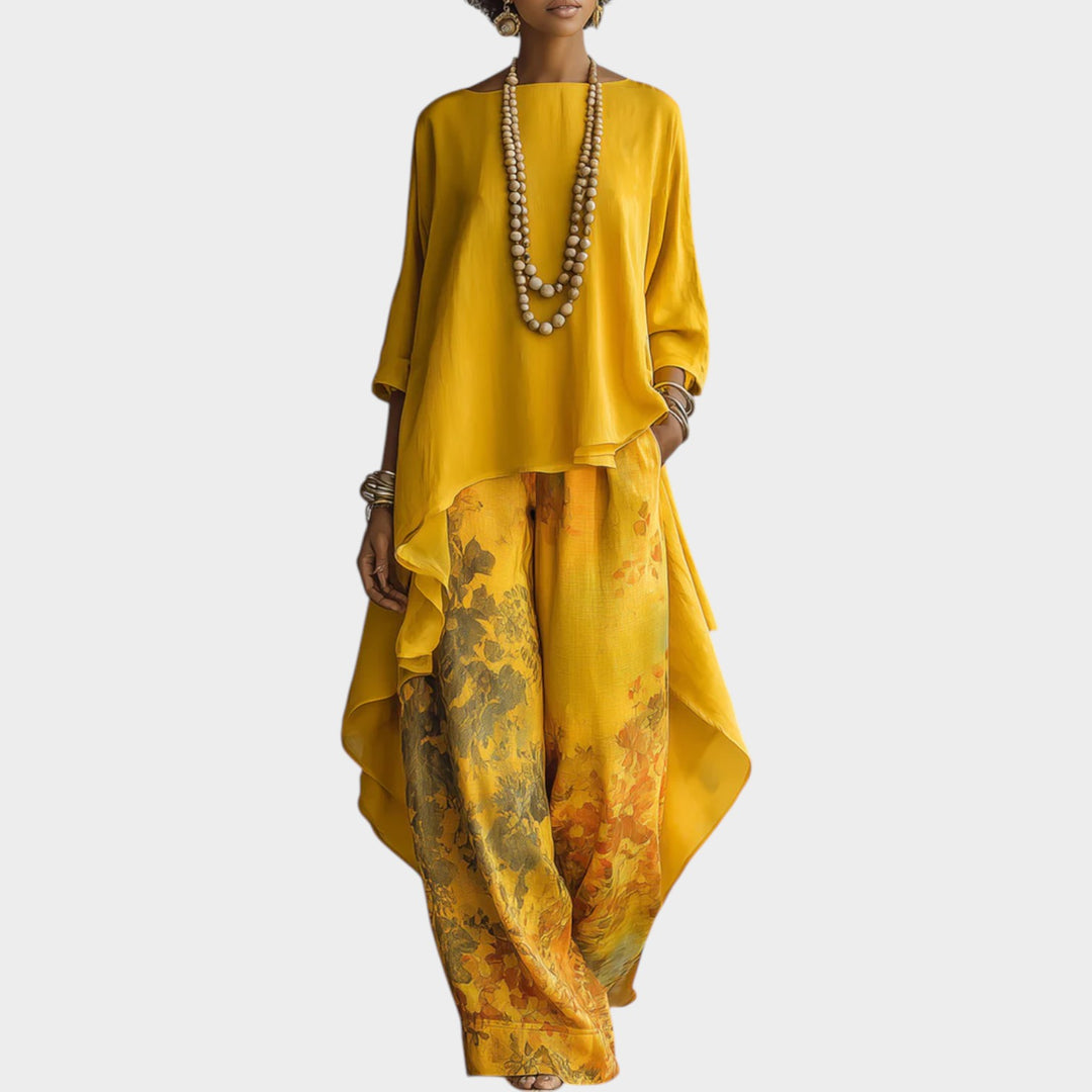 Flowy Printed Two-Piece Lounge Set