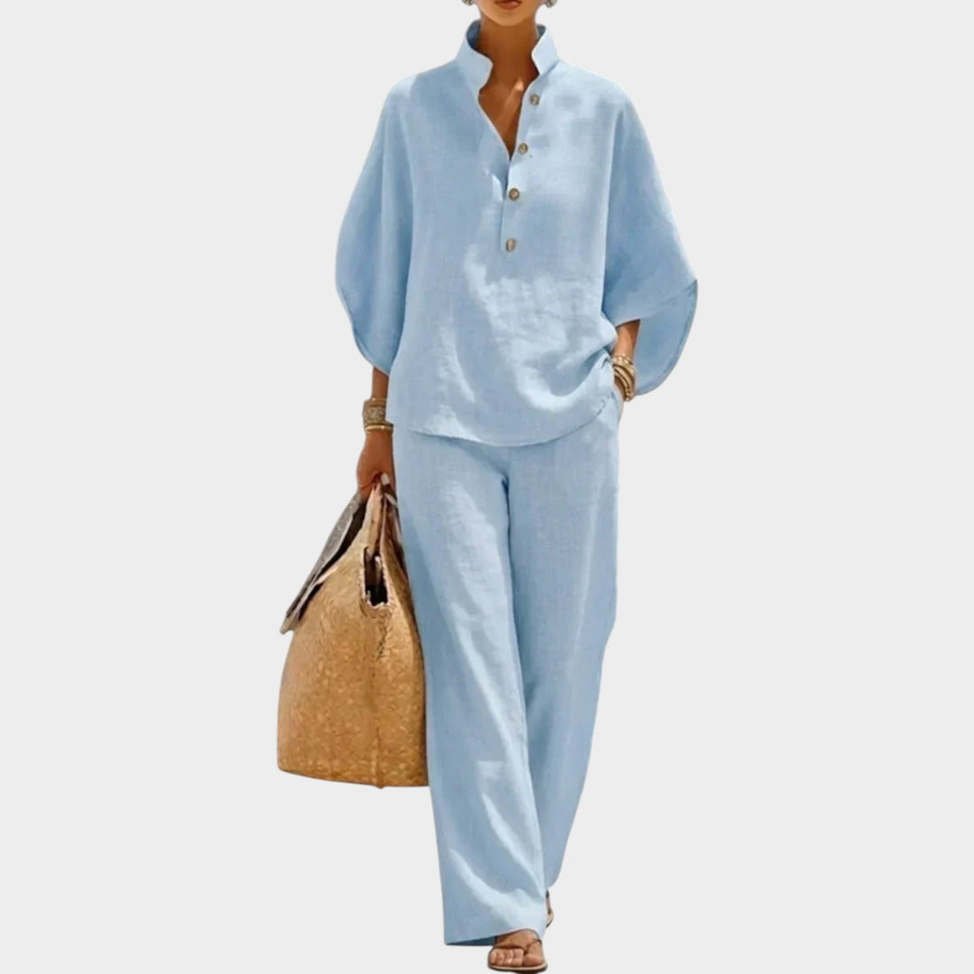 Casual Wide Leg Co-Ord Set