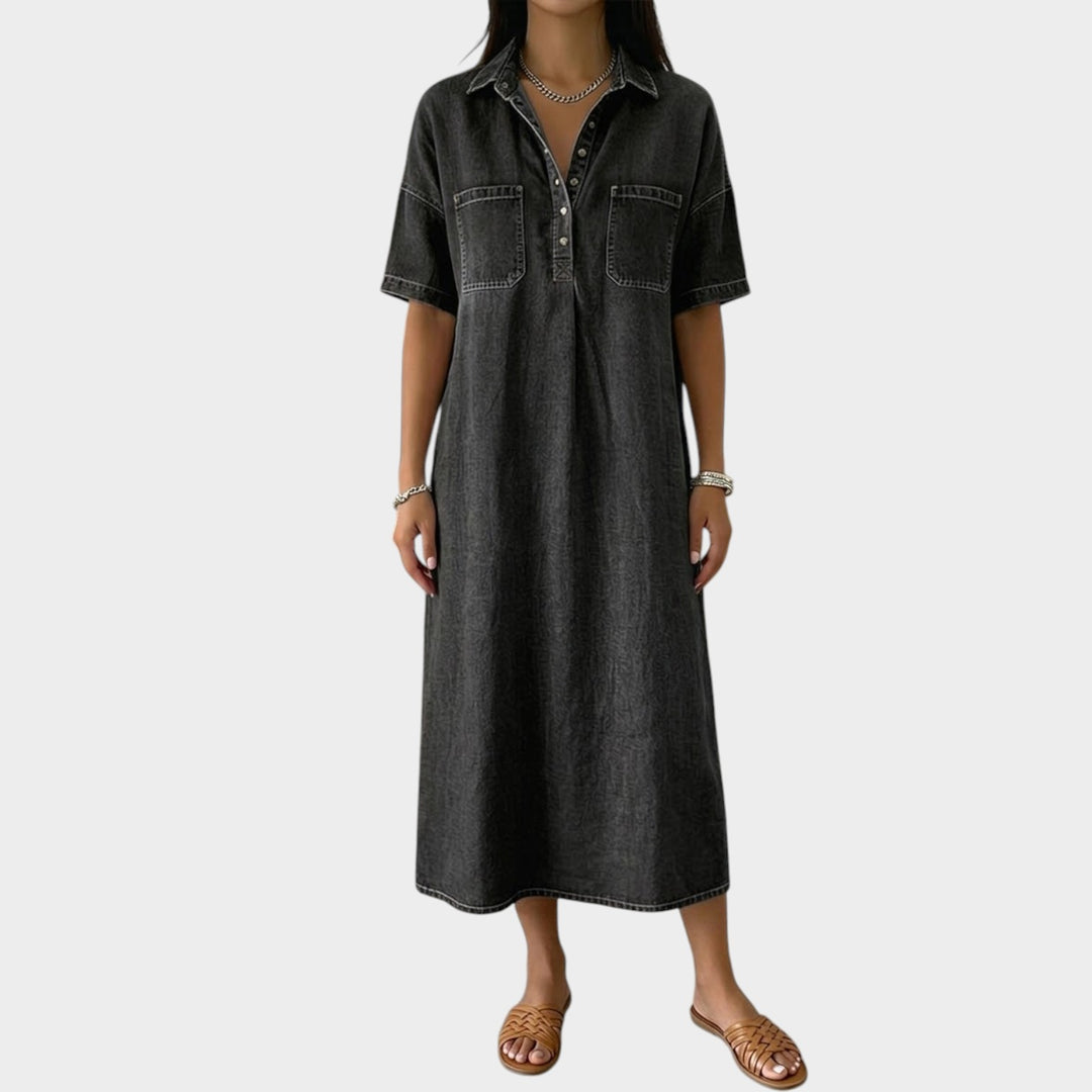 Everyday Ease Denim Maxi Dress