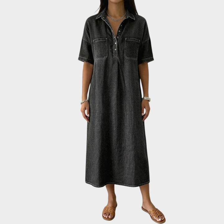 Everyday Ease Denim Maxi Dress