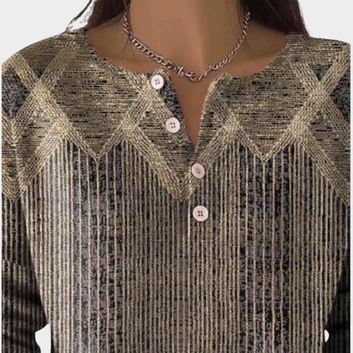 Vintage Pattern Knit Top
