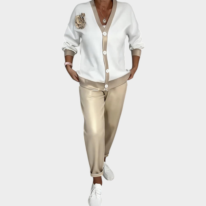 Chic Cardigan & Tailored Pants Set