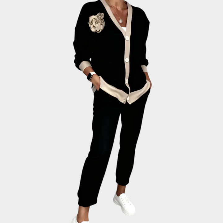 Chic Cardigan & Tailored Pants Set