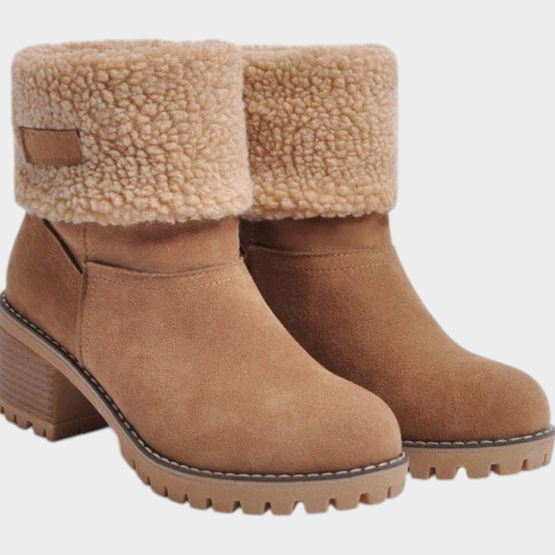 Women's Ankle Boots Sherpa Lined Chunky Block Heel